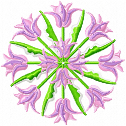 Flowers And Tree Embroidery Design 12